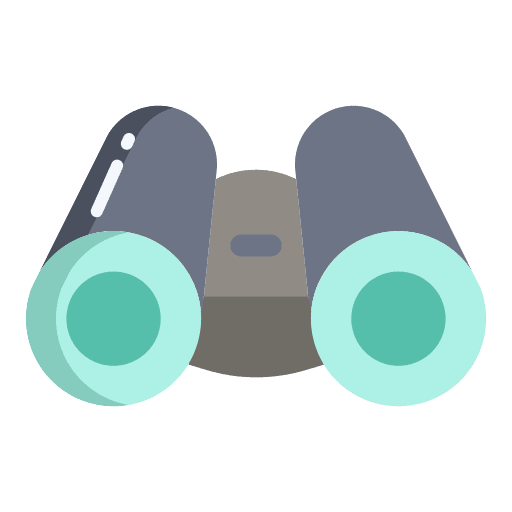 Binocular search find goggles icon