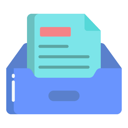 Inbox inbox files and folders office material icon