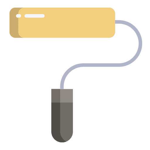 Paint roller construction and tools paint roller painting icon