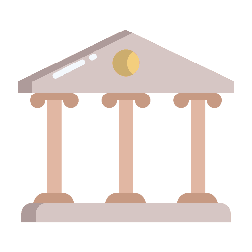 Bank buildings bank finance icon