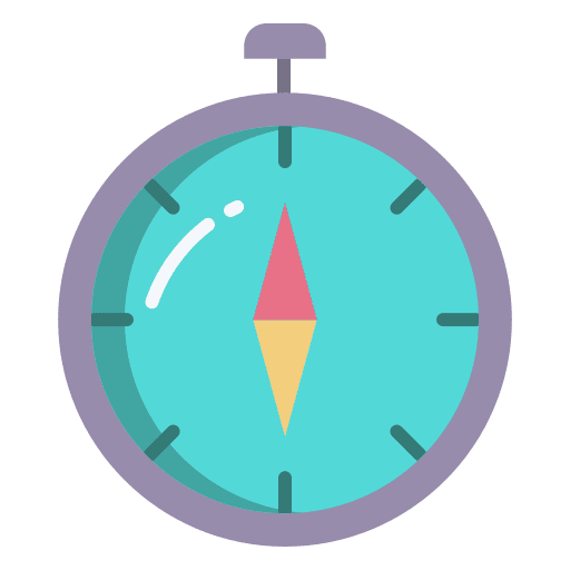 Compass travel location tools and utensils icon