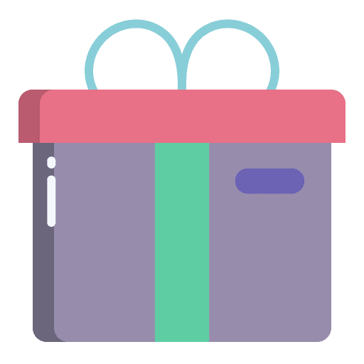 Gift surprise christmas birthday and party icon