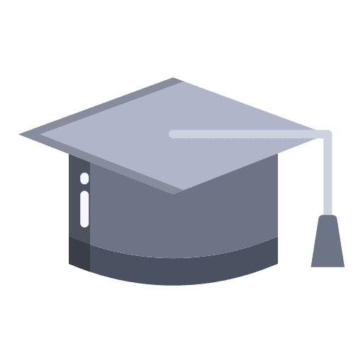 Hat mortarboard academy graduation cap icon