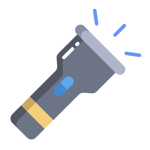 Torch lamp flash electrical icon