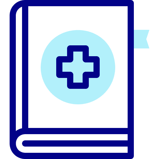 Medical book education handbook healthcare and medical icon Medical book education handbook healthcare and medical icon
