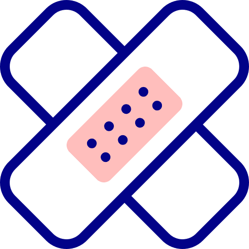 Plaster wound band aid first aid icon
