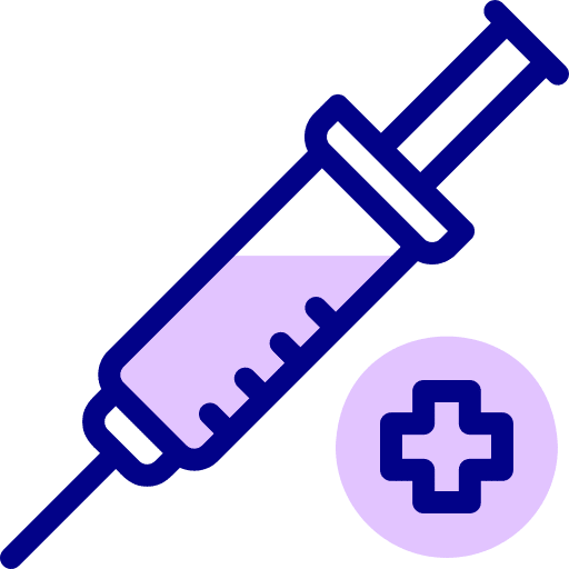 Syringe vaccine injection medical tool icon