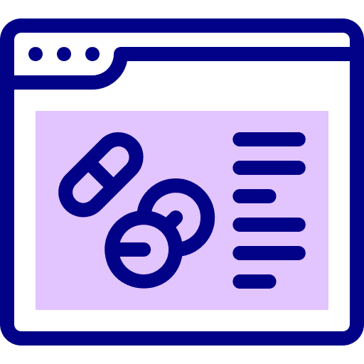 Browser drugs online shop healthcare and medical icon Browser drugs online shop healthcare and medical icon