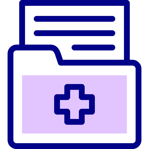 Folder healthcare and medical clinic history health report icon Folder healthcare and medical clinic history health report icon