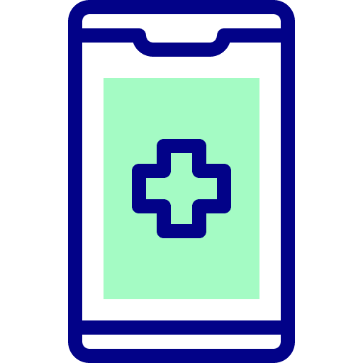 Smartphone electronics medical app communications icon Smartphone electronics medical app communications icon