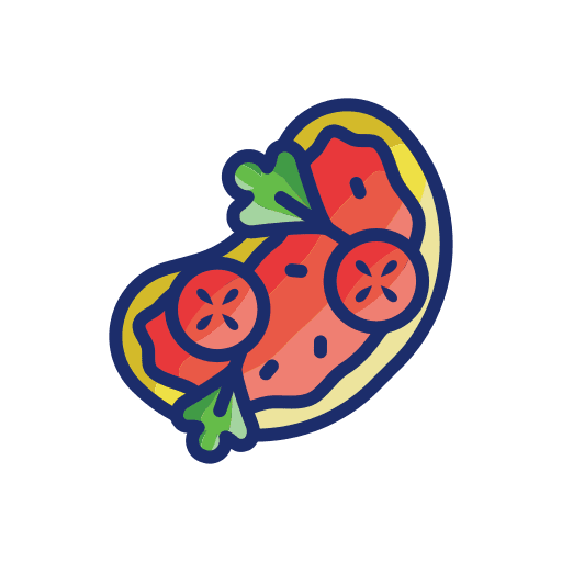 Bruschetta mediterranean bruschetta bread icon