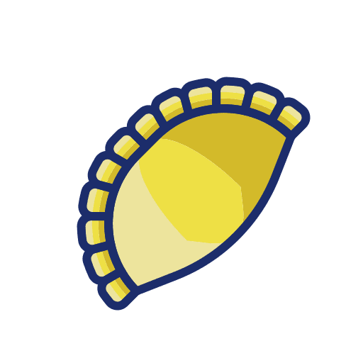 Empanada traditional baked nutrition icon