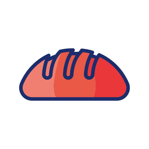 Baguette food and restaurant baguette bread icon