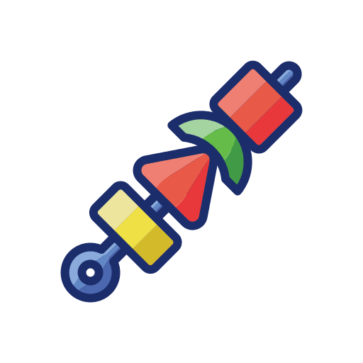 Barbecue meat food and restaurant grill icon