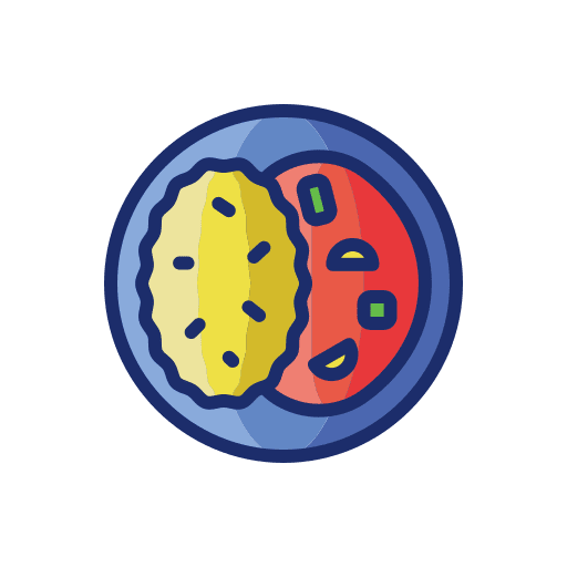 Curry rice traditional oriental food icon