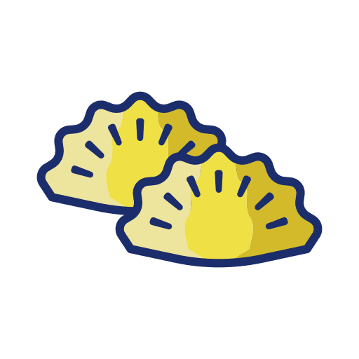 Dumpling asian food gyoza food and restaurant icon