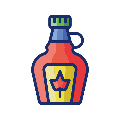 Maple syrup sweet maple leaf bottle icon