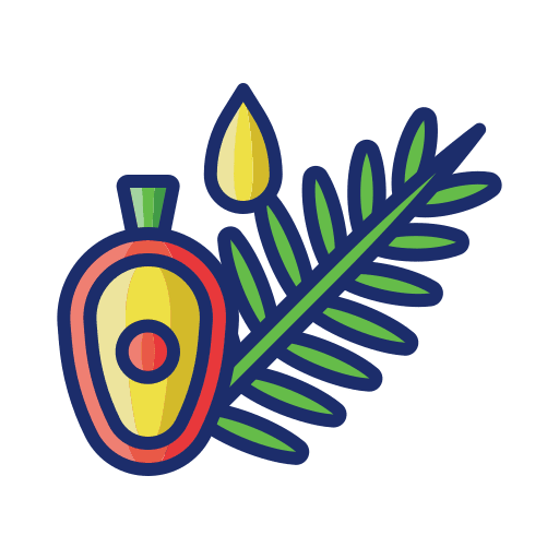 Palm oil botanical food and restaurant nature icon