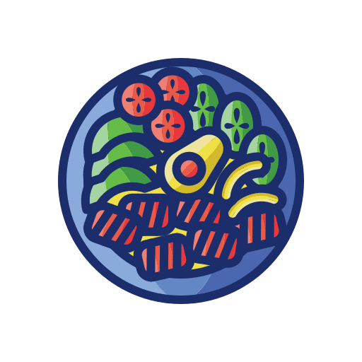 Poke poke fish raw icon