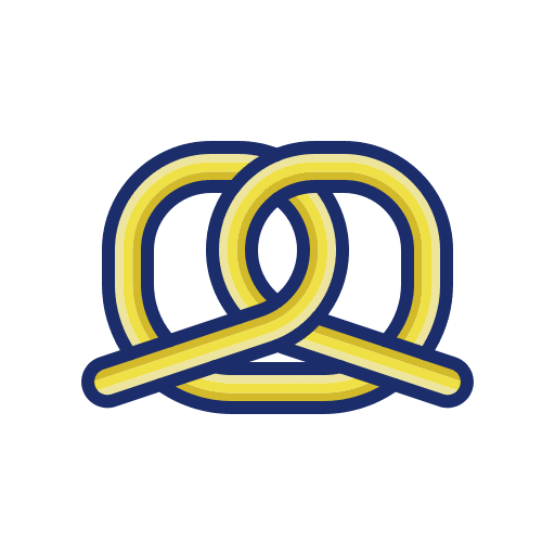Pretzel sweet pretzel pastry icon