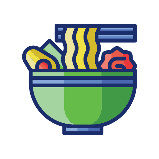 Ramen yakisoba asian food noodles icon