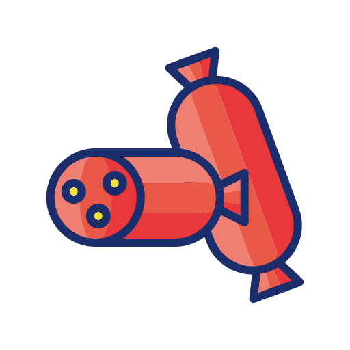 Sausage germany gastronomy sausage icon