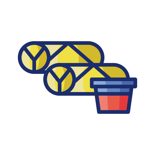 Spring rolls asian food chinese food traditional icon