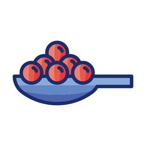 Tapioca pearl bubble tea spoon icon