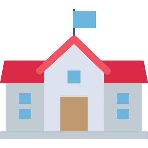 School college architecture and city education icon