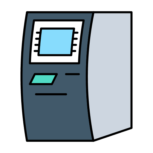 Atm machine money withdrawal atm machine machine icon