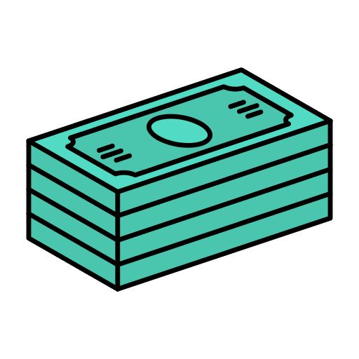 Banknote cash banknote business and finance icon