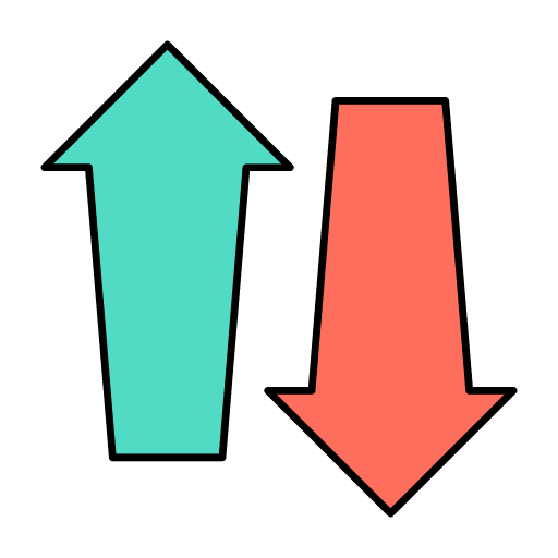 Double arrow double sided arrow arrows opposite icon