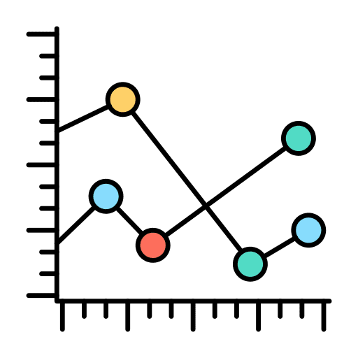 Line graph line chart graphics statistics icon Line graph line chart graphics statistics icon