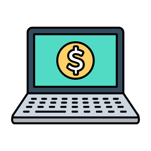 Laptop screen computer dollar laptop screen icon Laptop screen computer dollar laptop screen icon