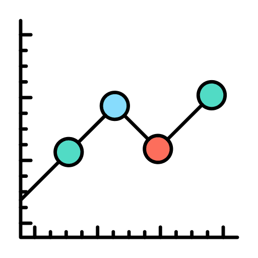 Line graph graph business and finance chart icon Line graph graph business and finance chart icon