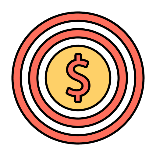 Target business and finance symbol target icon Target business and finance symbol target icon