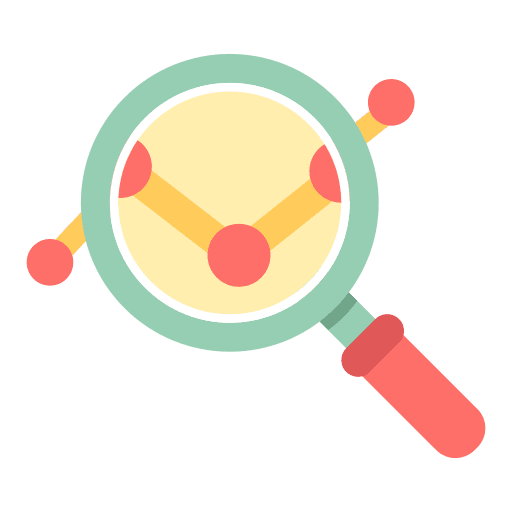 Analysis ui magnifying glass data analysis icon