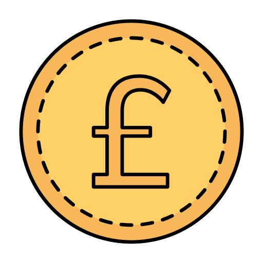 Pound pound coin currency icon Pound pound coin currency icon