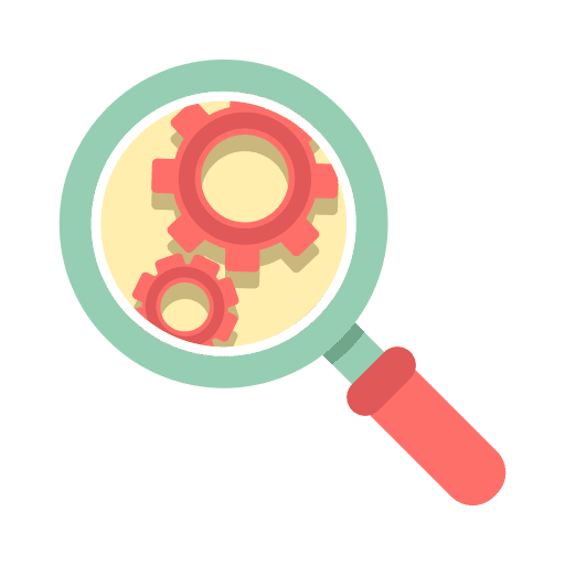 Seo magnifier zoom loupe icon