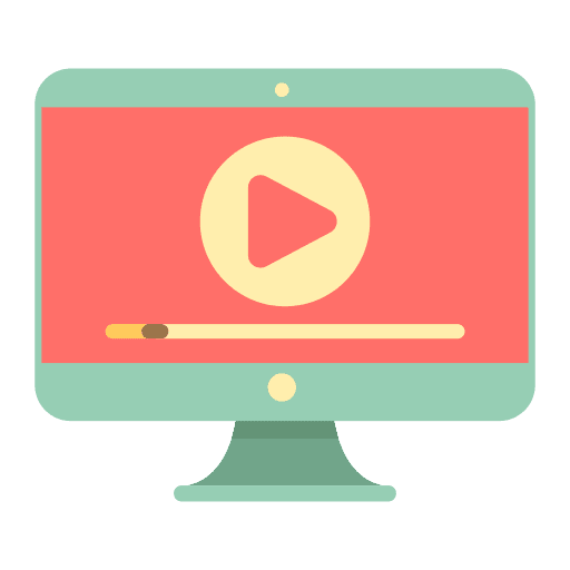 Video social network video advertising marketing icon