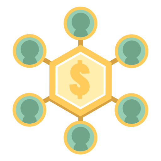 Affiliate marketing expand share spread icon