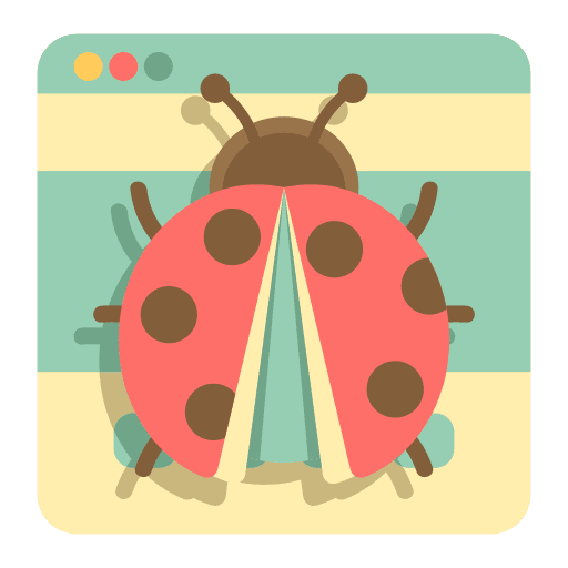 Bug code window programming icon