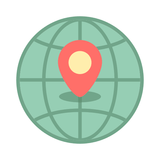 Pin location pin earth grid world icon