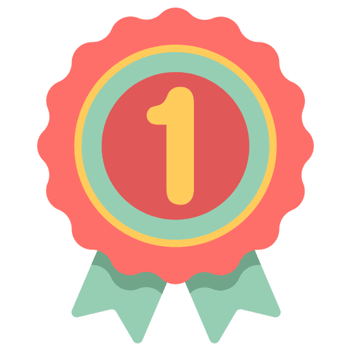 Rank seo and web rosette star icon