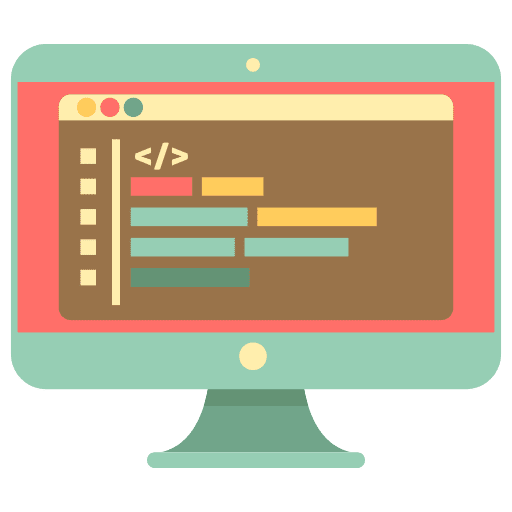 Coding technology metadata code icon