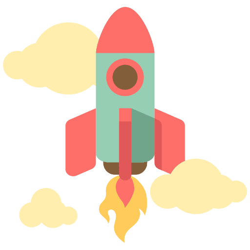 Rocket seo and web rocket ship space ship icon