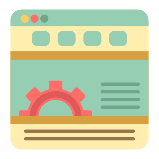 Landing page analysis interface technology icon