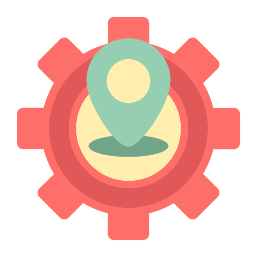 Location pin pointer google maps icon