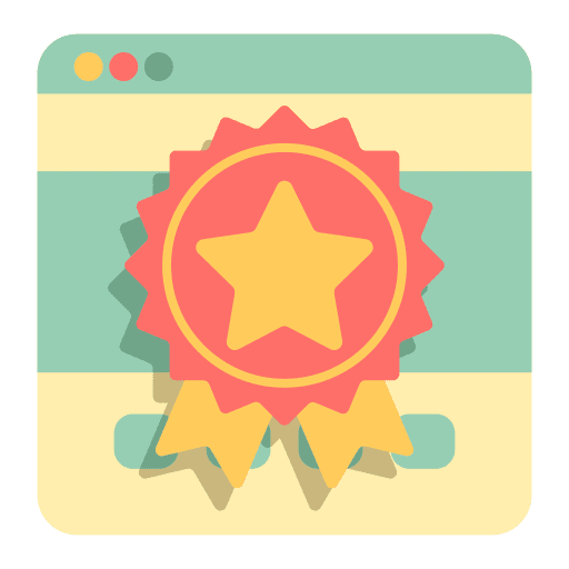 Quality seo and web sports and competition medal icon