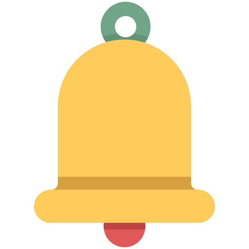 Bell alarm alert notification music and multimedia icon